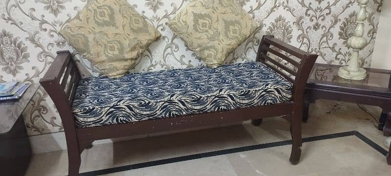 Wooden 5 Seater Sofa Set 3