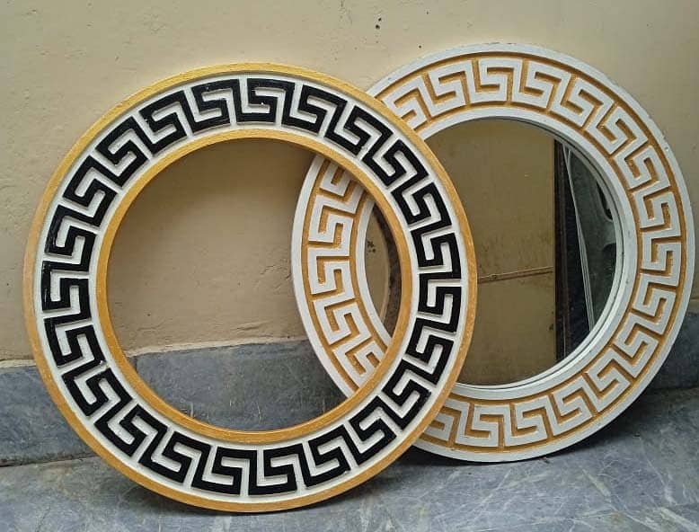 Round Mirror with Frame 2 feet Dia 0