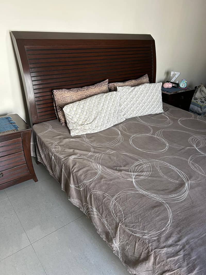 DOUBLE BED SET WOODEN FOR SALE 0