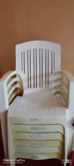 plastic 6th chairs and table