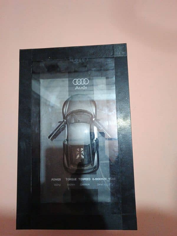 Beautiful Audi R8 1/24 diecast model with 13 x 8 inches Acrylic frame 0