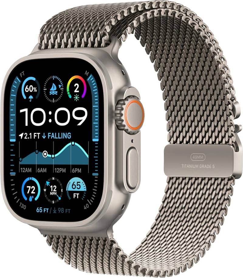 Apple Watch Ultra 2 with Natural Titanium Milanese Loop 2024 0