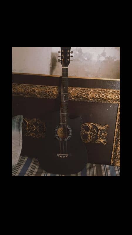 Black tinted aucustic 38 inches guitar for sale 1