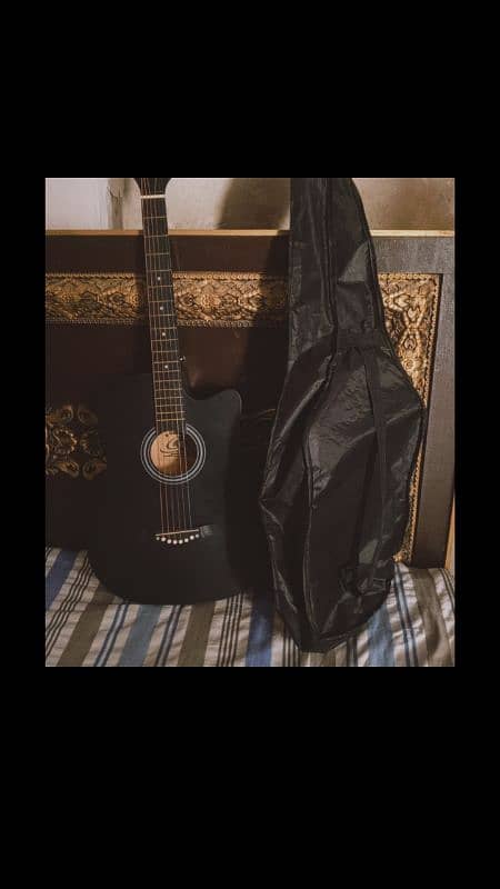 Black tinted aucustic 38 inches guitar for sale 3