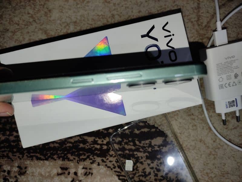 vivo y 03t open box with charger 3