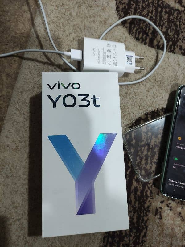 vivo y 03t open box with charger 6