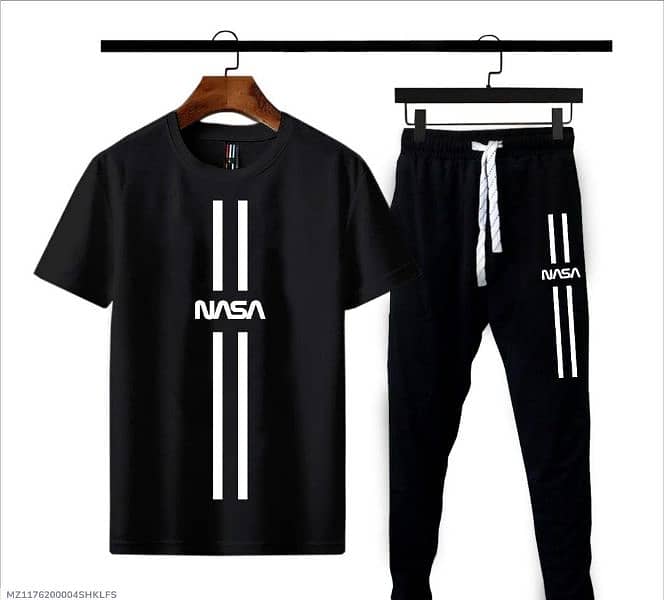 Men's cotton jersey printed tracksuit in two pieces.  ×. home delivery 0