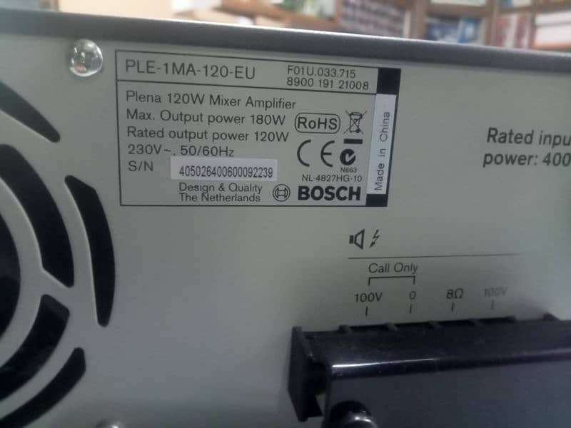 ,BOSCH mixer amplifier  ple ,1ma,_120 ma 6