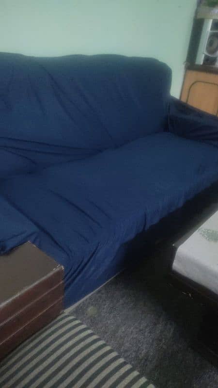 new sofa covers 5 seated navy blue. good fabric. 0