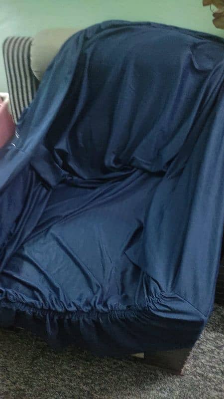 new sofa covers 5 seated navy blue. good fabric. 1