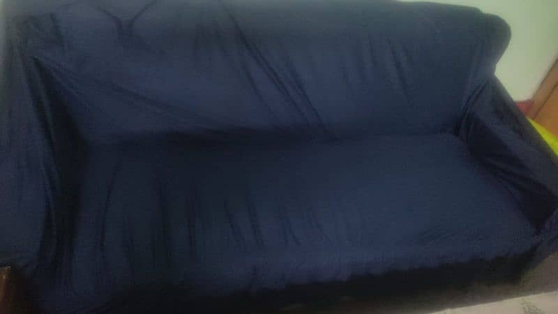 new sofa covers 5 seated navy blue. good fabric. 3