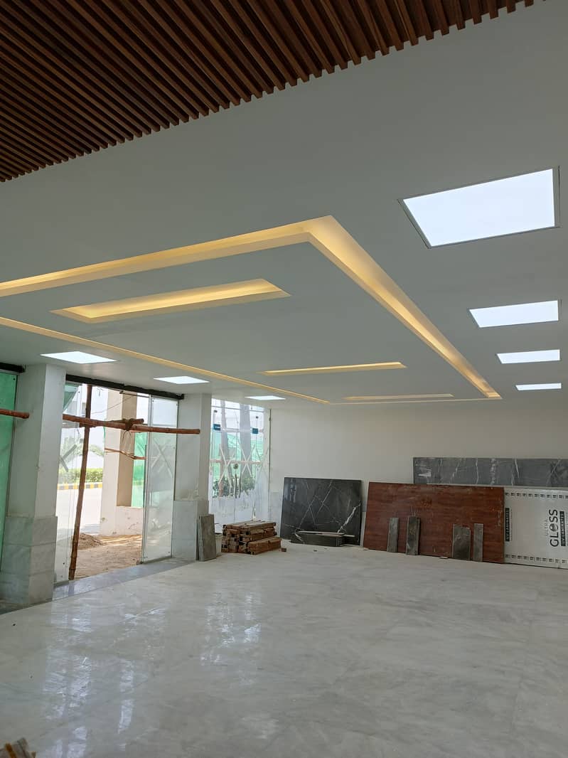 Office ceiling,false ceiling, pop ceiling, Gypsum Panel Ceiling, 3