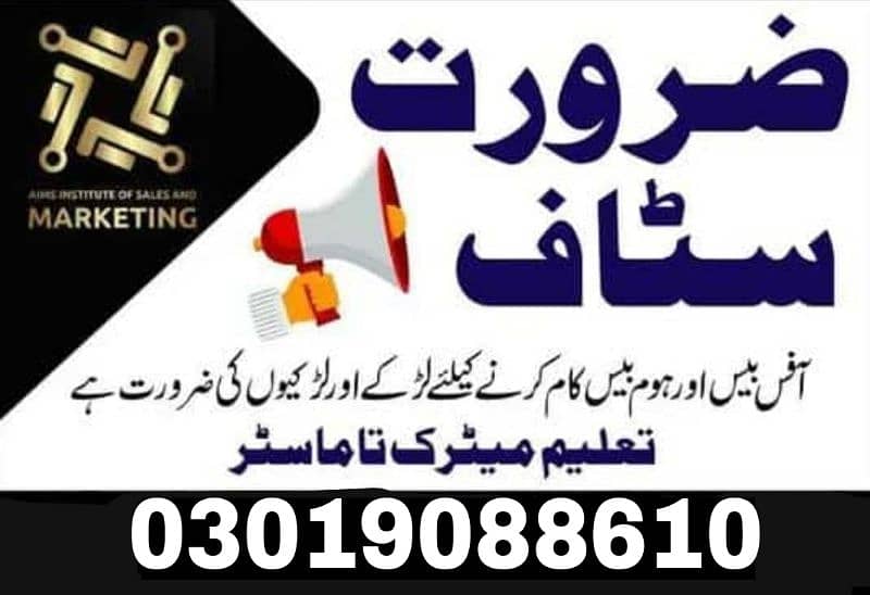 Part time/Full time/Homebase work available in lahore(03019088610) 0