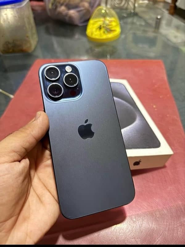 iPhone 15 pro max blue titanium jv 1