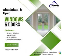 aluminium window/upvc door/glass work/partition/upvc window/cabine