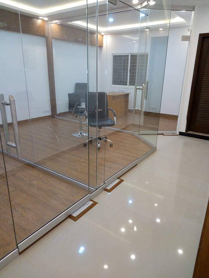 Office glass partition/GlassAluminium/partition work/glass cabine 4