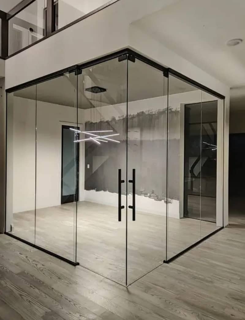 Office glass partition/GlassAluminium/partition work/glass cabine 19