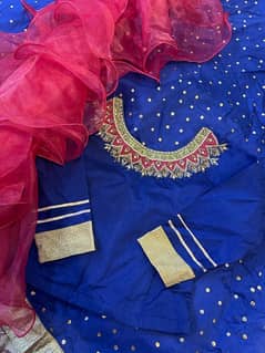 Raw silk lehenga for party wear