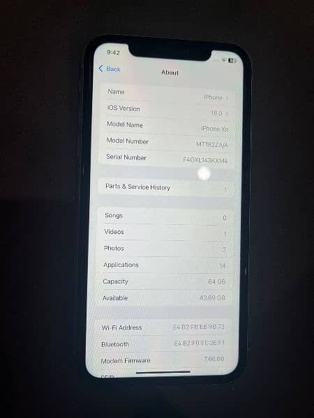 iPhone xr dual 64GB physical Sim PTA btry hlth 85% wt'sap  03217301906 3