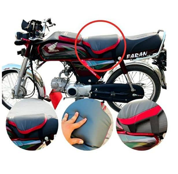 Best Bike Seat Cushion For Back Pain Red Black Waterproof Universal 3