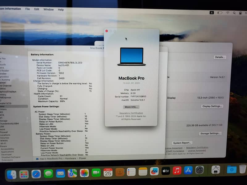 MACBOOK PRO 2020 M1 13" 8GB RAM 256GB SSD 3