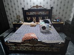 Pure wooden bed set