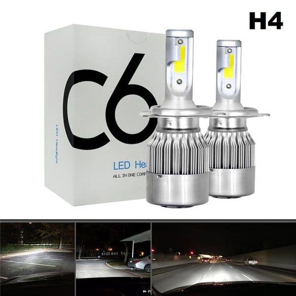 2 Pcs C6 H4 Led Light Car Mehran Alto Vitz Wagon-r City Bleno Cultas 0