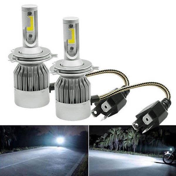 2 Pcs C6 H4 Led Light Car Mehran Alto Vitz Wagon-r City Bleno Cultas 1