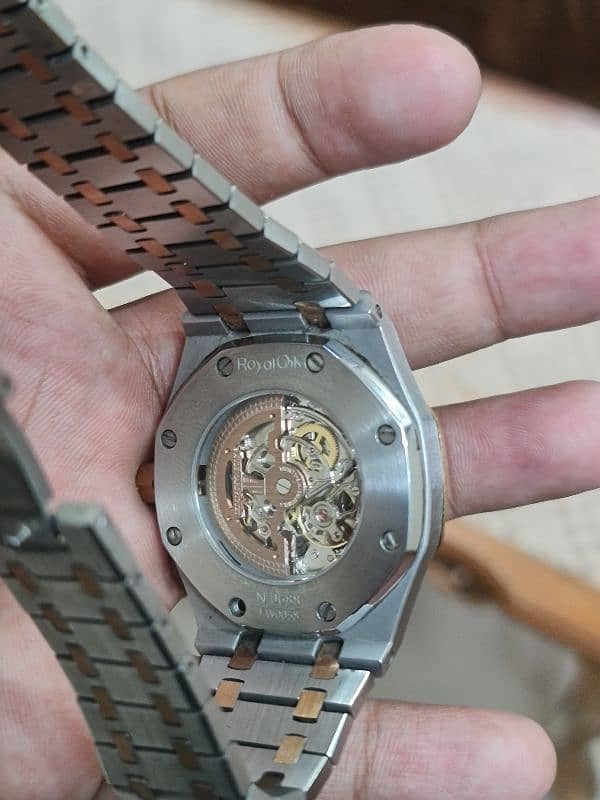 Audemar Peugeot automatic skeleton watch for sale 2