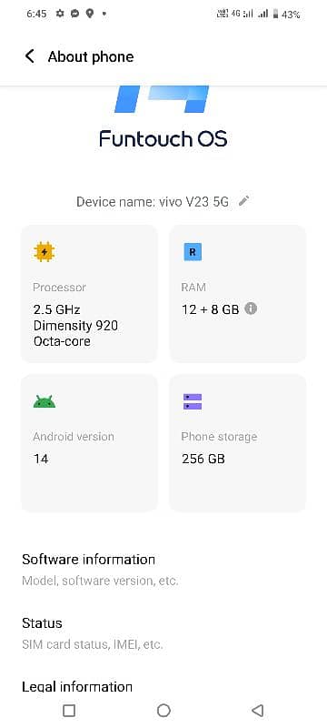 vivo v23 5G full ok original ak hath chla he chargar it box full ok 3