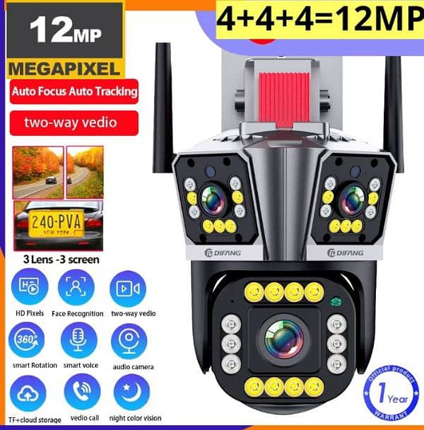 6MP PTZ IP Camera Security WiFi Camera Dual Lens Camera 0