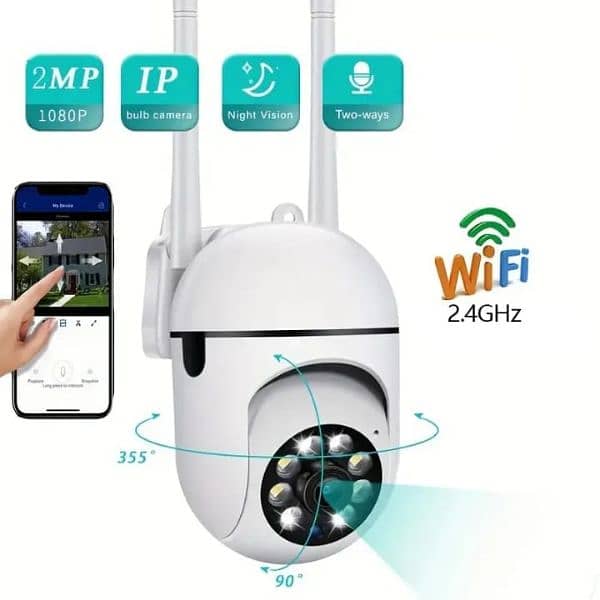 WiFi Surveillance Cameras IP Camera HD 1080P IR Full Color Night 2