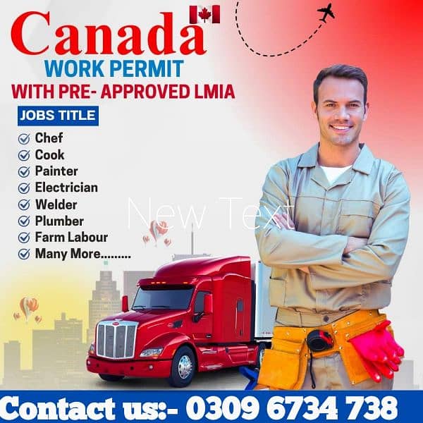 Canada work visa / Done base work permit/ No advance 0