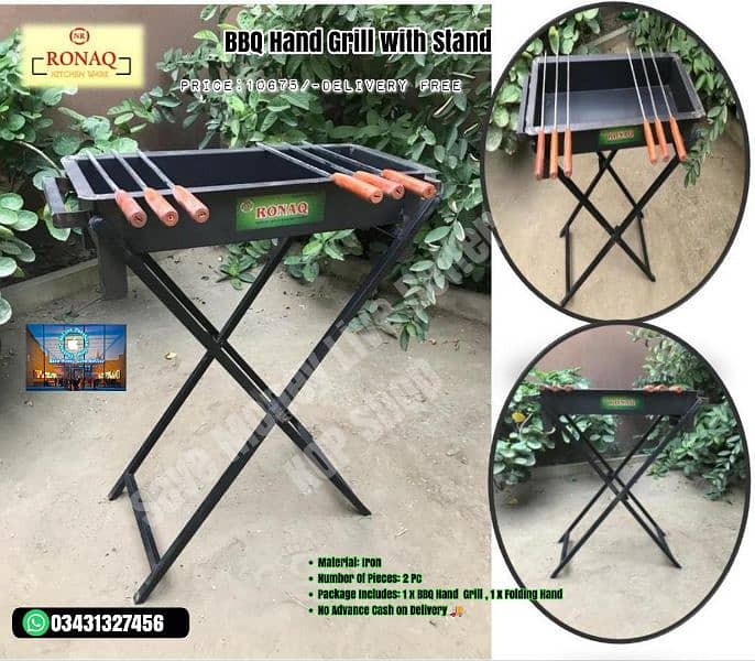 BBQ Hand Grill with Stand 1