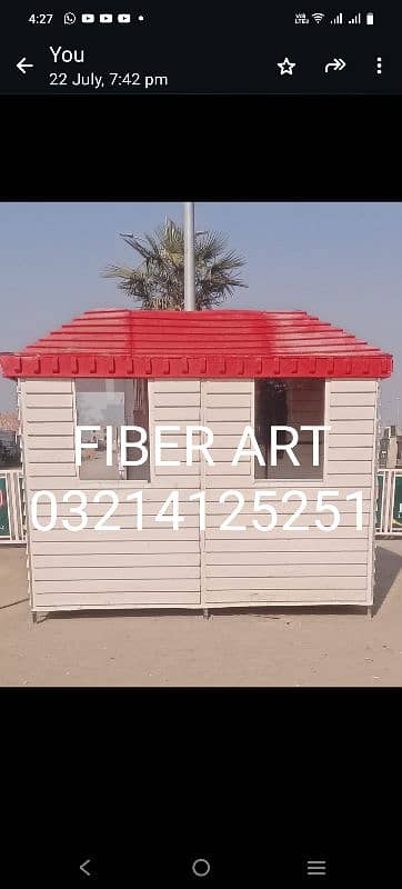 fiber glass guard cabins; security check posts; portable cabins;porta 14