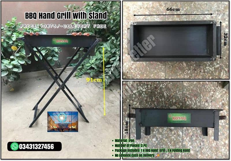 BBQ Hand Grill with Stand 1