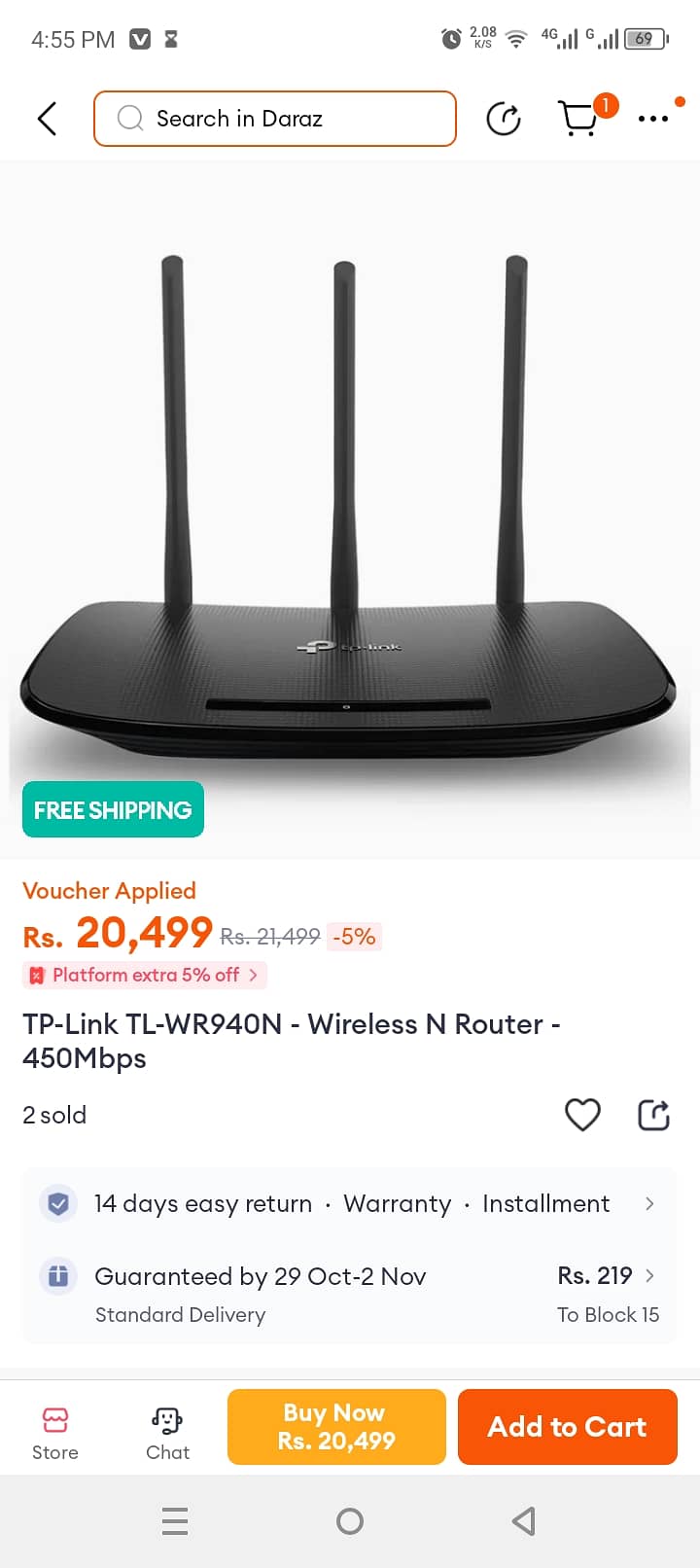 I am selling my WiFi router model TP-Link TL-WR940N. 7