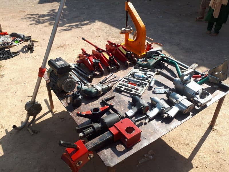 Sale of whole setup for workshop Air Compressor,Tire changer,etc. 16