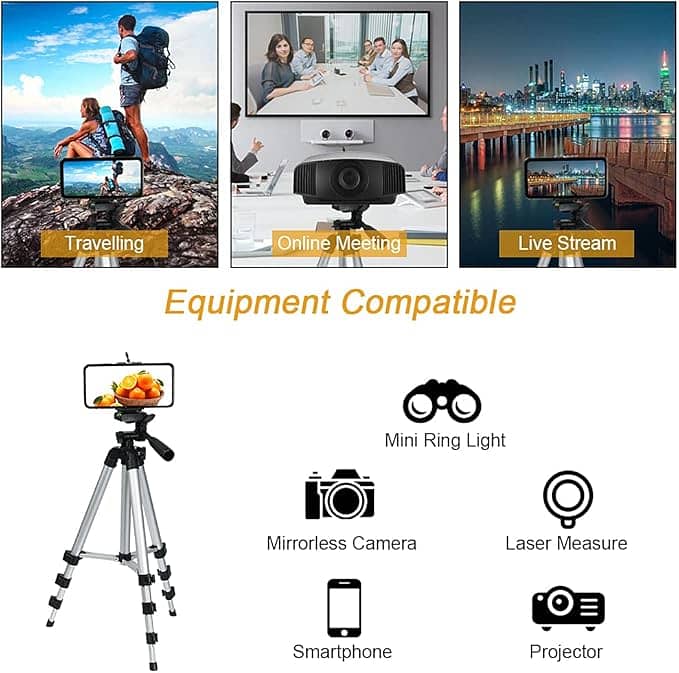 Vicloon Tripod Telescopic Mobile Phone Tripod with Mobile Phone Holder 2