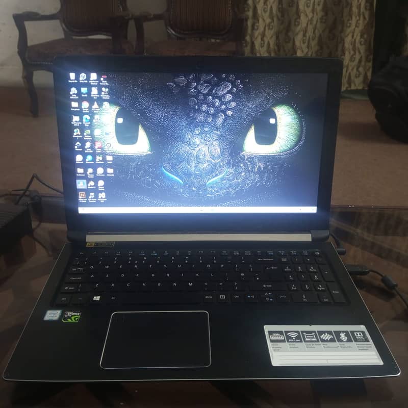 Acer gaming laptop i5 7th gen, gtx 1050 2