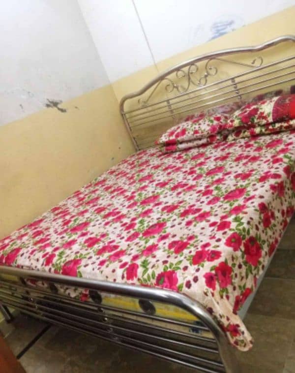 Steel Bed 6×6 with mattress 0