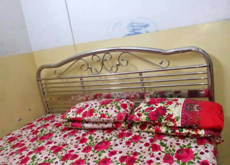 Steel Bed 6×6 with mattress 3