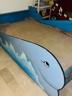 2 kids bed  like new  jasay red boy car bed girl fish bednotmatres