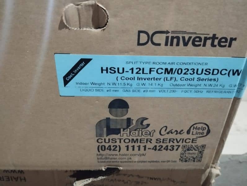 Haier AC DC inverter brand new 6