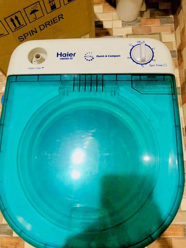 Haier Spin Drier Model HWS 60-50. Weight 6.0KG. 2