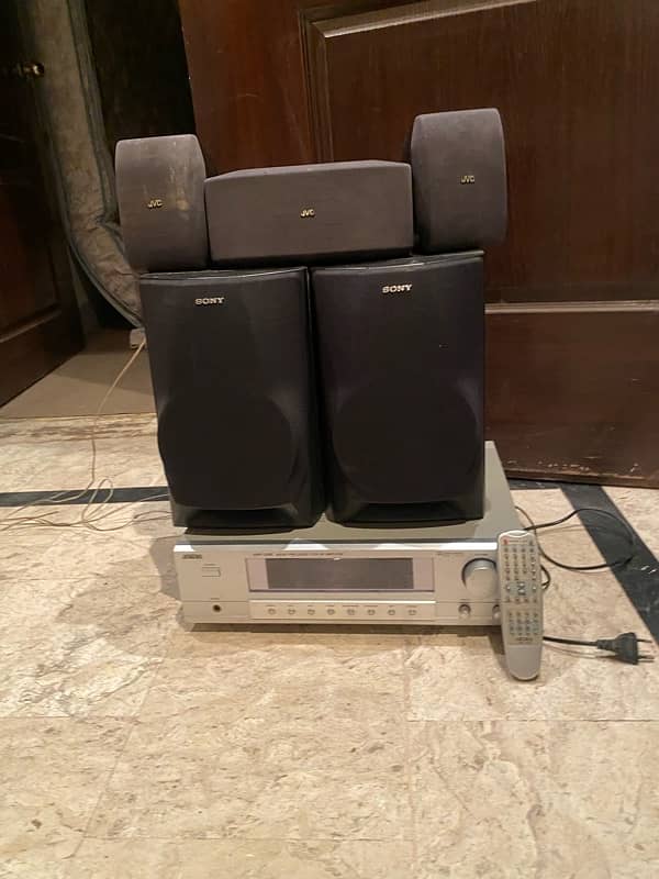 Amplifier ,2 sony speakers,3 sorrowing system 2