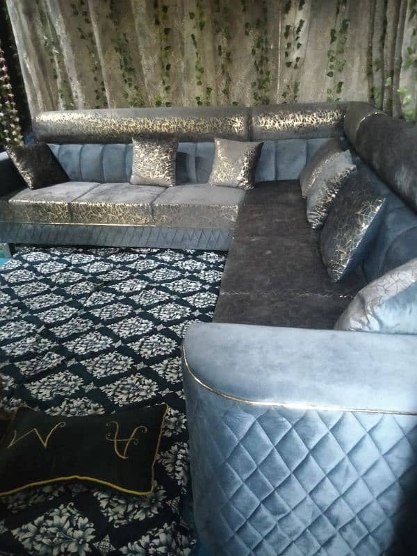 Khud Bnwaya h Imported 7 Seater Velvet Sofa 1