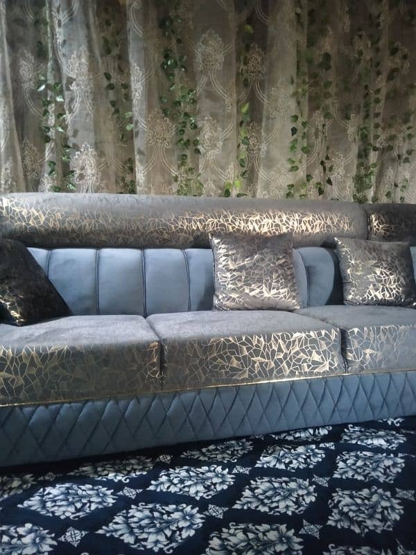 Khud Bnwaya h Imported 7 Seater Velvet Sofa 3