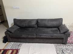 Beautiful suede Grey Color 3 Seater Sofa