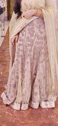 lehanga choli beige with duppta